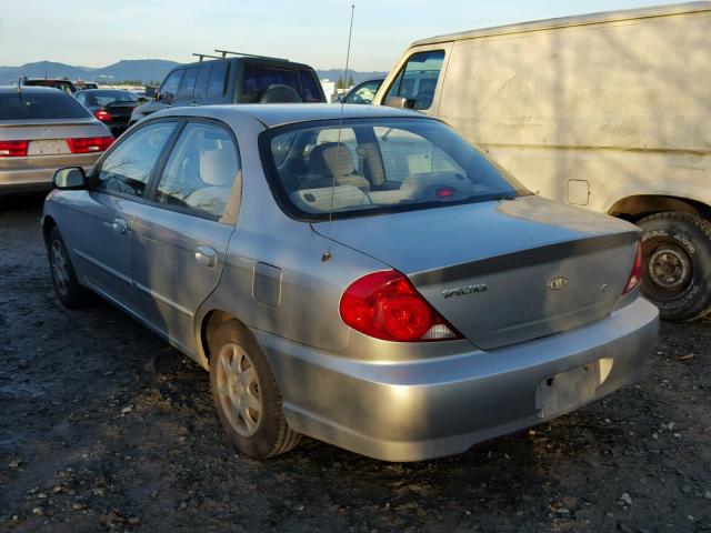 KNAFB121235288477 - 2003 KIA SPECTRA BA SILVER photo 3