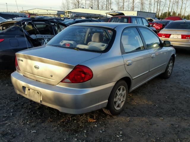 KNAFB121235288477 - 2003 KIA SPECTRA BA SILVER photo 4