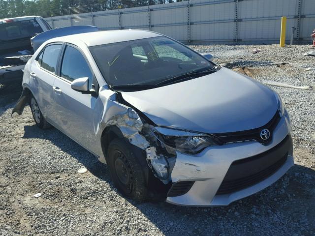 2T1BURHE4FC372649 - 2015 TOYOTA COROLLA L SILVER photo 1