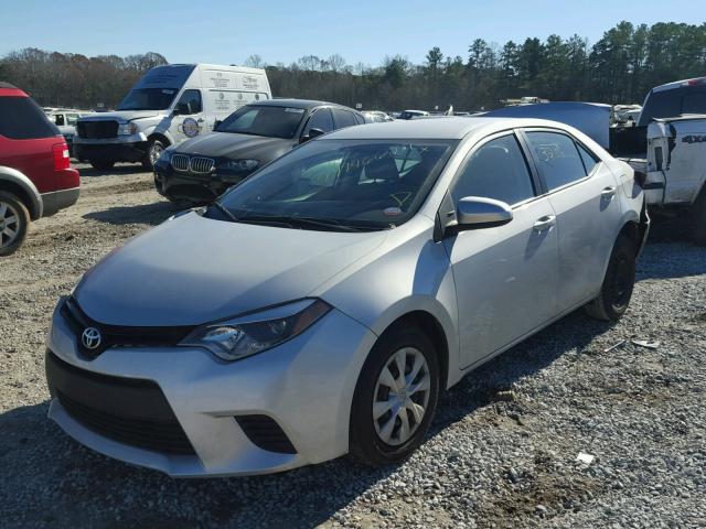 2T1BURHE4FC372649 - 2015 TOYOTA COROLLA L SILVER photo 2