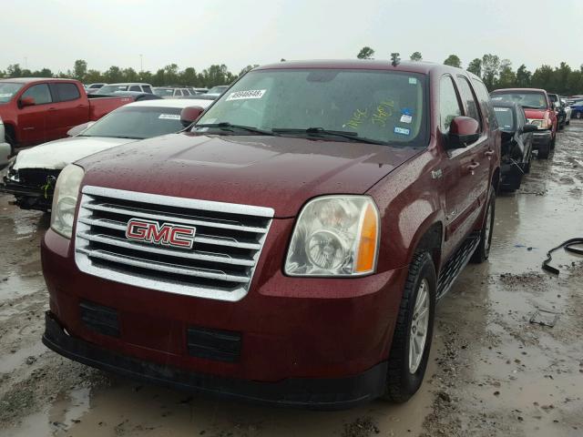 1GKFC13558R212502 - 2008 GMC YUKON HYBR RED photo 2