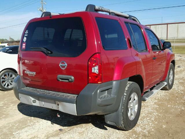 5N1AN0NU5AC505593 - 2010 NISSAN XTERRA OFF RED photo 4