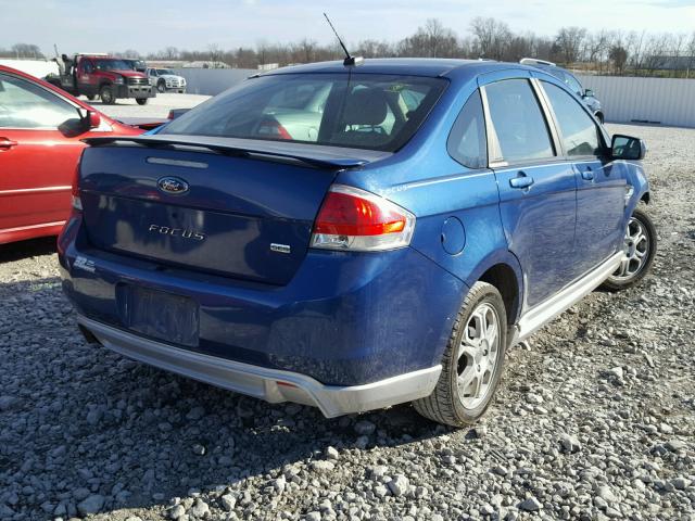 1FAHP35N68W252743 - 2008 FORD FOCUS SE BLUE photo 4