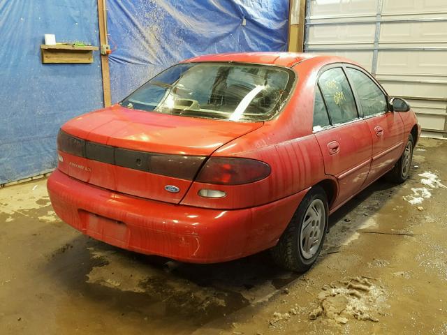 1FALP13P4VW236880 - 1997 FORD ESCORT LX RED photo 4