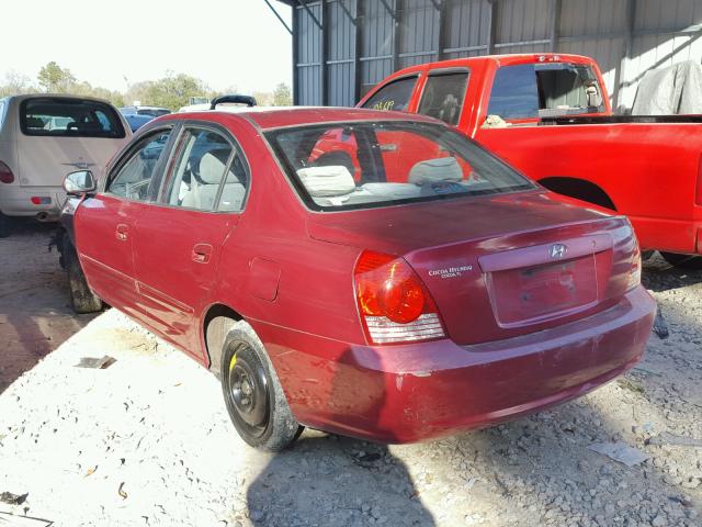 KMHDN46D94U909398 - 2004 HYUNDAI ELANTRA GL BURGUNDY photo 3