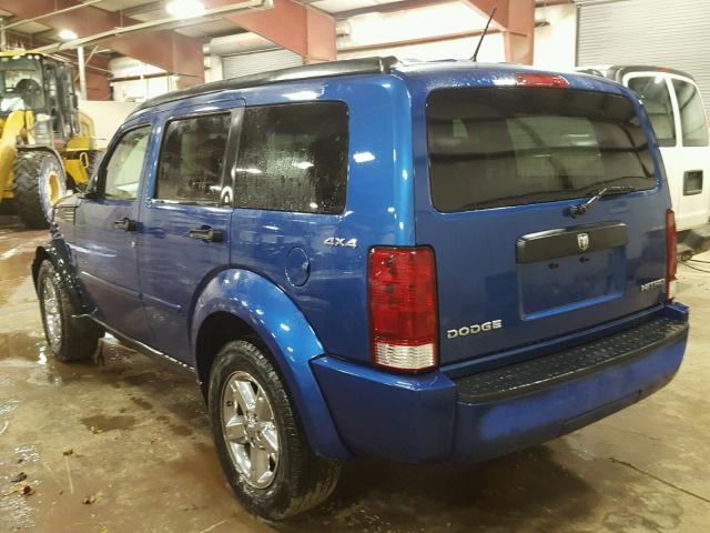 1D8GU28K49W515695 - 2009 DODGE NITRO SE BLUE photo 3