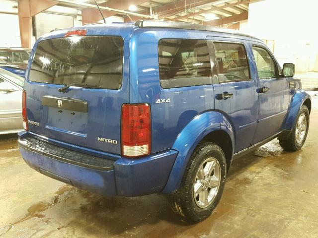 1D8GU28K49W515695 - 2009 DODGE NITRO SE BLUE photo 4