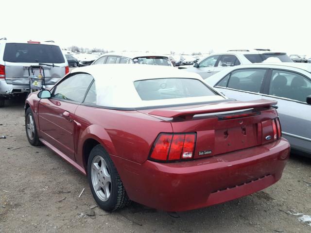 1FAFP44493F333704 - 2003 FORD MUSTANG BURGUNDY photo 3