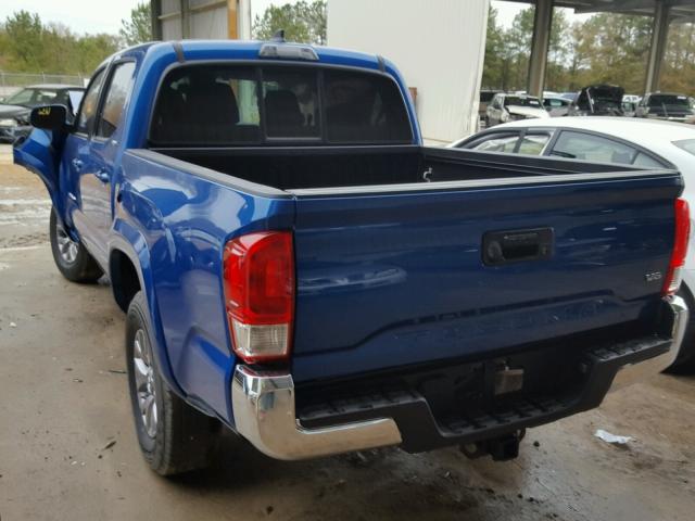 3TMAZ5CN6HM051252 - 2017 TOYOTA TACOMA DOU BLUE photo 3