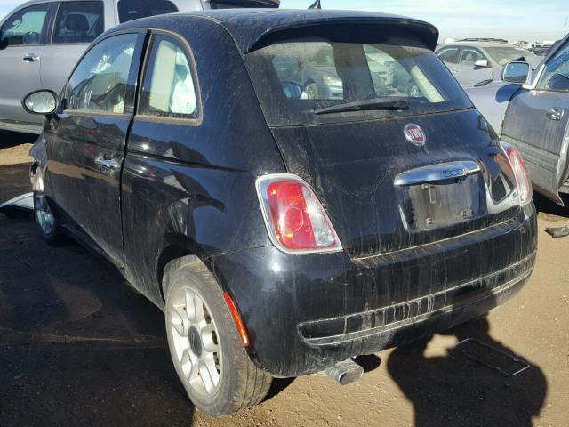 3C3CFFARXDT747503 - 2013 FIAT 500 POP BLACK photo 3