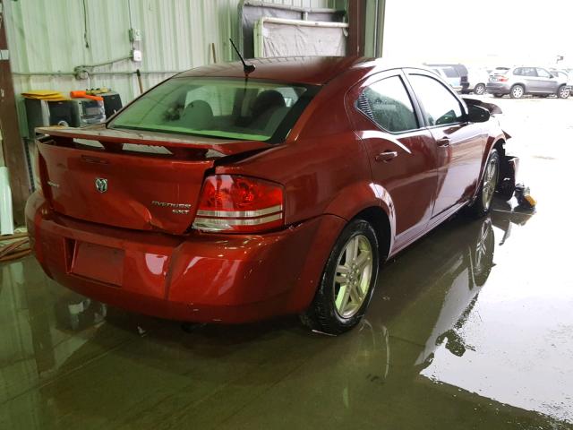 1B3LC56B79N503990 - 2009 DODGE AVENGER SX RED photo 4