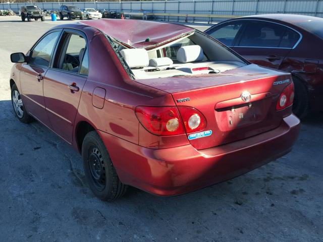 1NXBR32E88Z043168 - 2008 TOYOTA COROLLA CE BURGUNDY photo 3