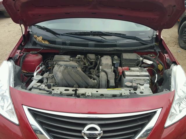 3N1CN7AP2CL825938 - 2012 NISSAN VERSA S RED photo 7