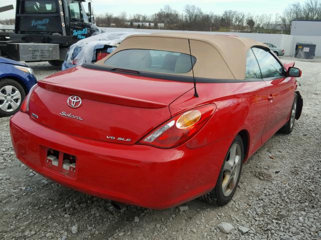 4T1FA38P46U066137 - 2006 TOYOTA CAMRY SOLA RED photo 4