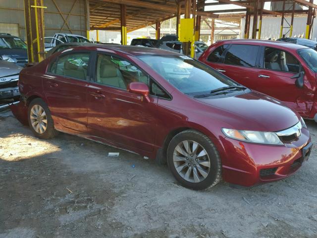 19XFA1F99AE035146 - 2010 HONDA CIVIC EXL BURGUNDY photo 1