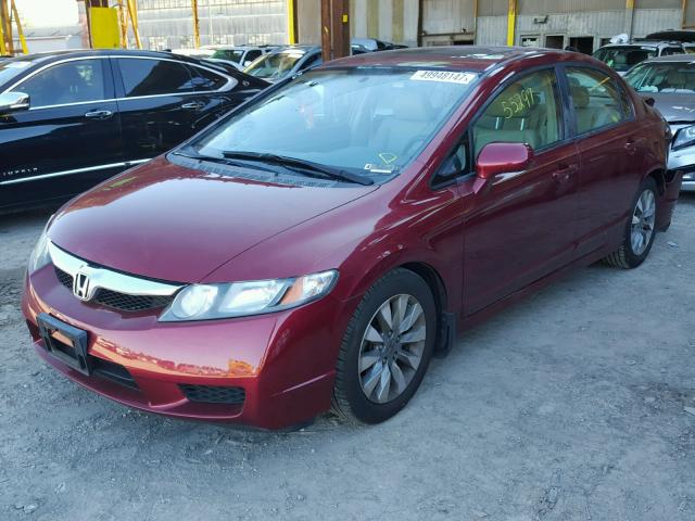 19XFA1F99AE035146 - 2010 HONDA CIVIC EXL برغندي صورة 2