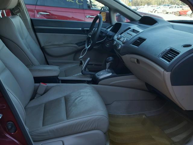 19XFA1F99AE035146 - 2010 HONDA CIVIC EXL برغندي صورة 5