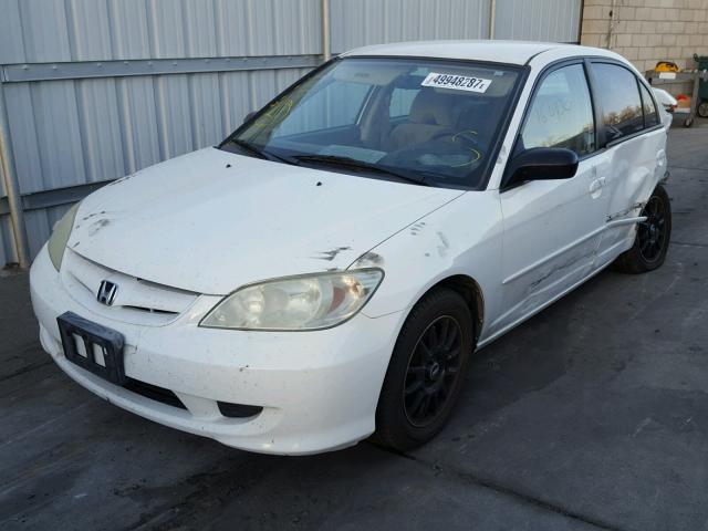 2HGES166X4H550147 - 2004 HONDA CIVIC LX WHITE photo 2