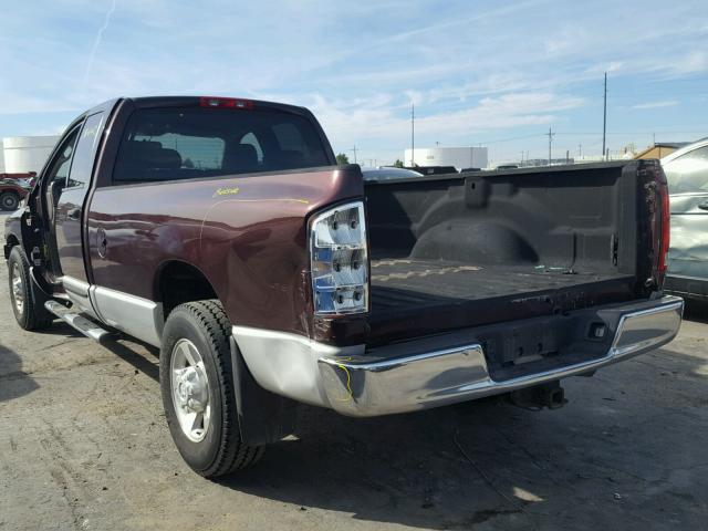 3D7KA28C94G225900 - 2004 DODGE RAM 2500 S MAROON photo 3