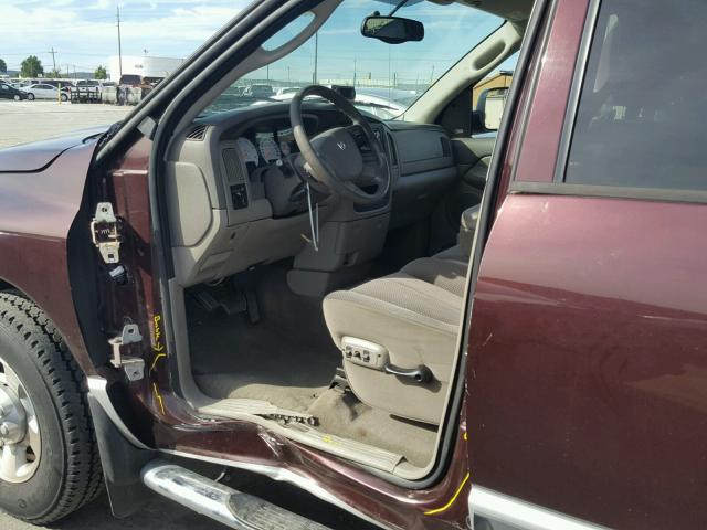 3D7KA28C94G225900 - 2004 DODGE RAM 2500 S MAROON photo 9
