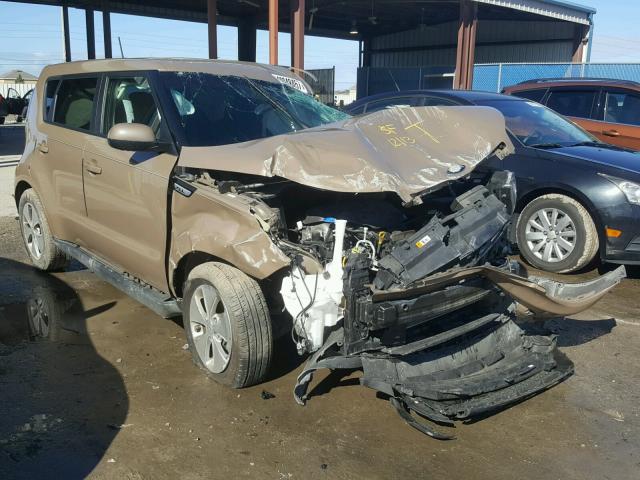 KNDJN2A22F7187470 - 2015 KIA SOUL BROWN photo 1