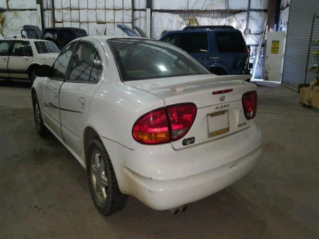 1G3NK52F42C309700 - 2002 OLDSMOBILE ALERO GX WHITE photo 3