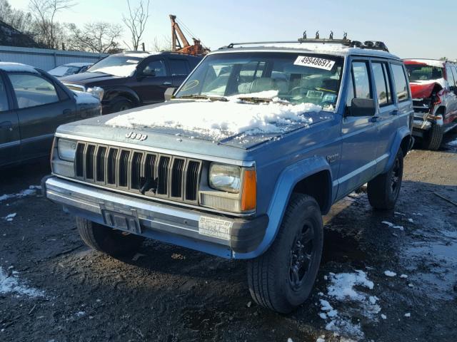 1JCML7823HT008108 - 1987 JEEP CHEROKEE P BLUE photo 2