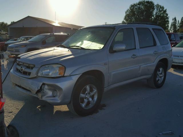 4F2CZ061X5KM51029 - 2005 MAZDA TRIBUTE S GRAY photo 2