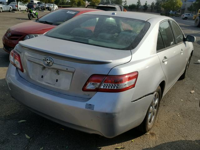 4T4BF3EK3BR197620 - 2011 TOYOTA CAMRY BASE SILVER photo 4