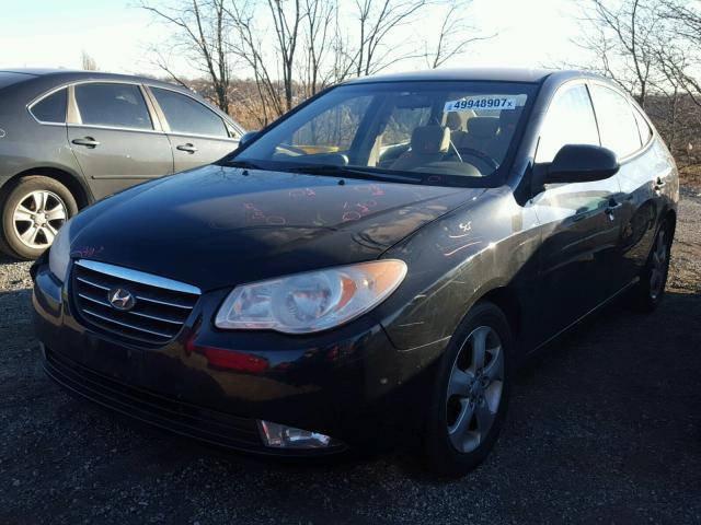 KMHDU46D87U086986 - 2007 HYUNDAI ELANTRA GL BLACK photo 2