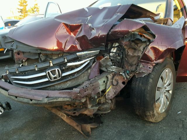 1HGCP2F3XCA240579 - 2012 HONDA ACCORD LX MAROON photo 9