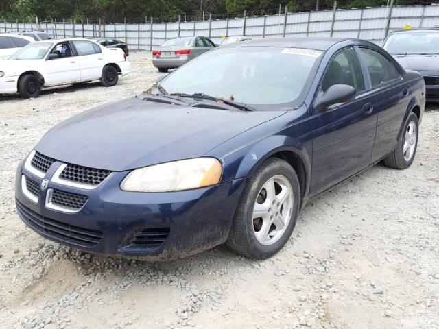 1B3EL46R95N626376 - 2005 DODGE STRATUS SX BLUE photo 2