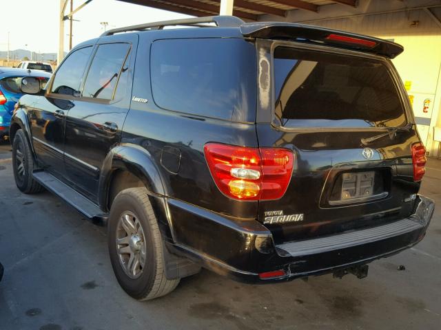 5TDZT38A04S215796 - 2004 TOYOTA SEQUOIA LI BLACK photo 3