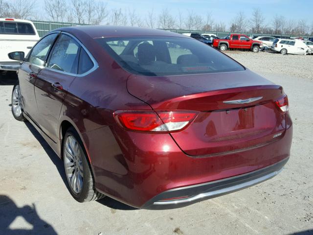 1C3CCCAB4FN547861 - 2015 CHRYSLER 200 LIMITE BURGUNDY photo 3