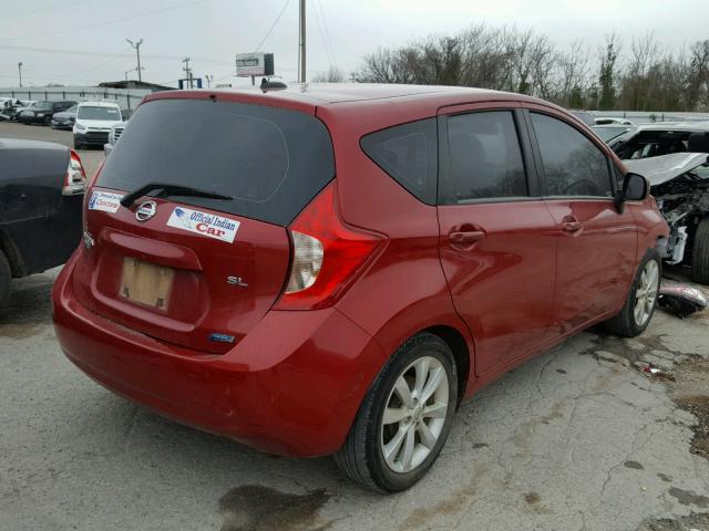 3N1CE2CP9EL418928 - 2014 NISSAN VERSA NOTE RED photo 4