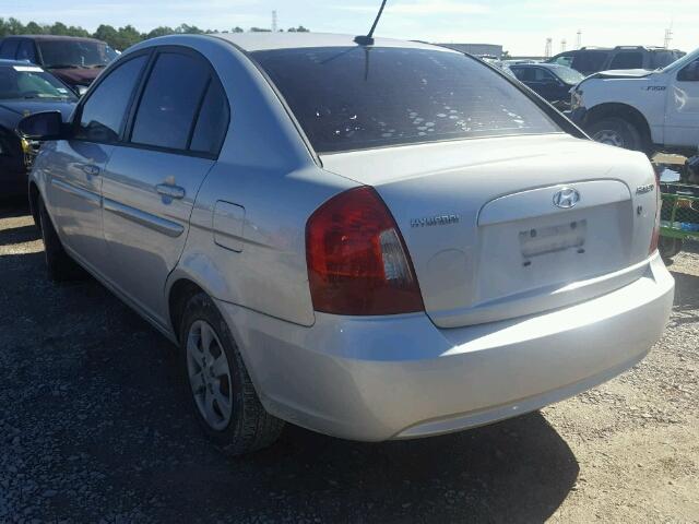 KMHCN46C68U229516 - 2008 HYUNDAI ACCENT GLS SILVER photo 3