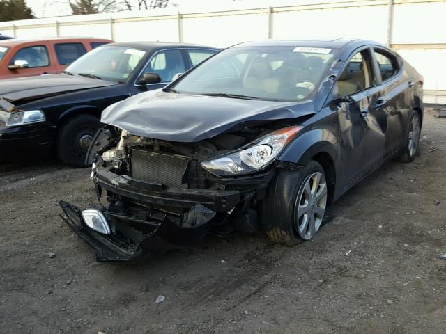 5NPDH4AE5CH110741 - 2012 HYUNDAI ELANTRA GL BLACK photo 2