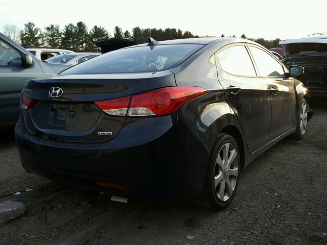 5NPDH4AE5CH110741 - 2012 HYUNDAI ELANTRA GL BLACK photo 4