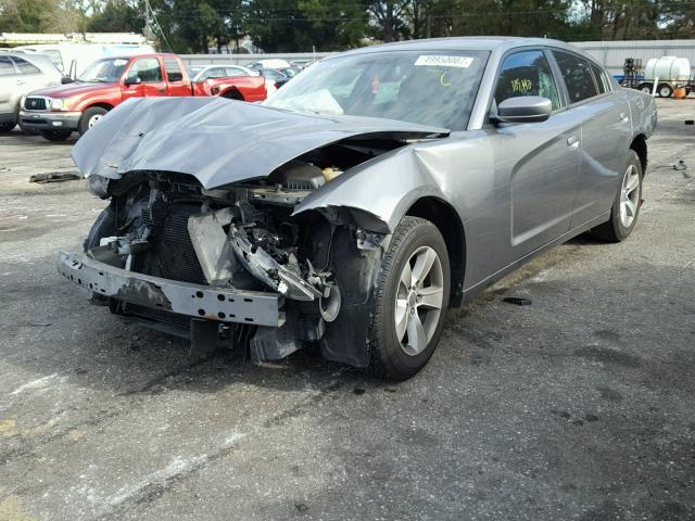 2B3CL3CG4BH585020 - 2011 DODGE CHARGER GRAY photo 2