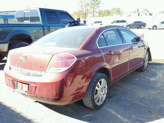 1G8ZS57N28F127769 - 2008 SATURN AURA XE MAROON photo 4