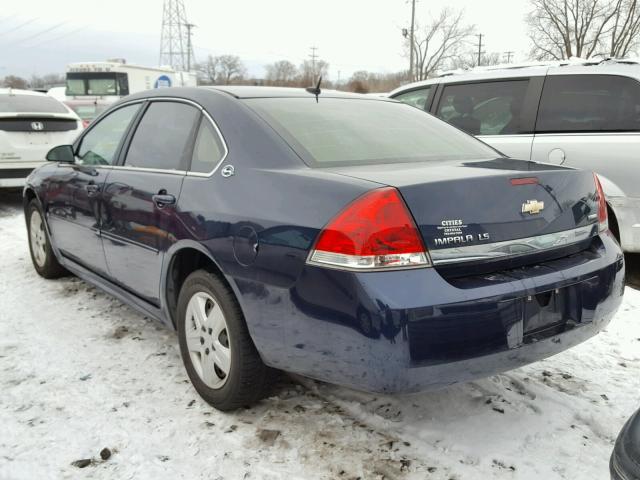 2G1WB57K991120527 - 2009 CHEVROLET IMPALA LS BLUE photo 3