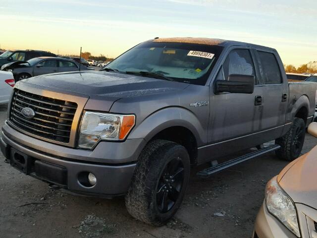 1FTFW1EF0EKE54319 - 2014 FORD F150 SUPER CHARCOAL photo 2