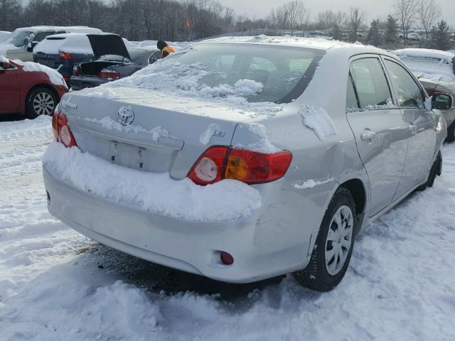 2T1BU4EE9AC266391 - 2010 TOYOTA COROLLA BA SILVER photo 4