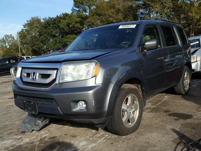 5FNYF3H4XAB013304 - 2010 HONDA PILOT EX GRAY photo 2