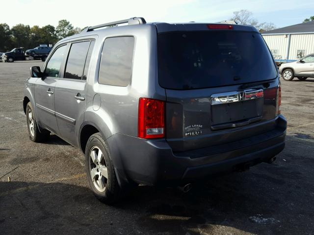 5FNYF3H4XAB013304 - 2010 HONDA PILOT EX GRAY photo 3