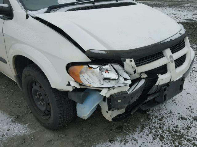 1B4GP25312B736667 - 2002 DODGE CARAVAN SE WHITE photo 9