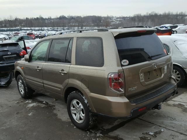 5FNYF18208B006519 - 2008 HONDA PILOT VP BROWN photo 3