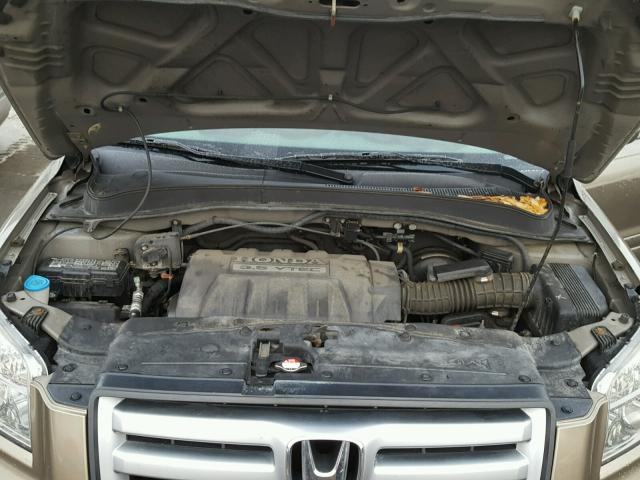 5FNYF18208B006519 - 2008 HONDA PILOT VP BROWN photo 7