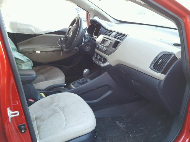 KNADN4A31C6077140 - 2012 KIA RIO EX RED photo 5