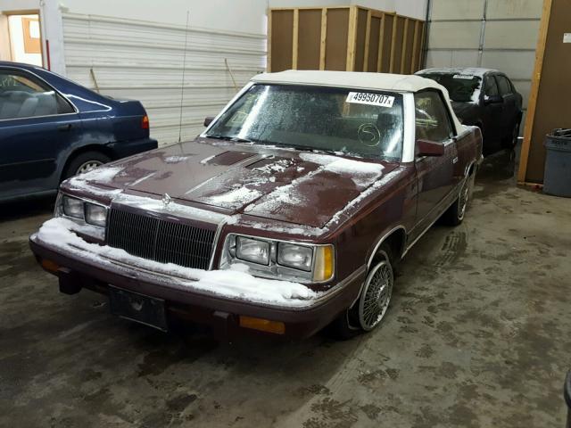 1C3BC55E7GG263688 - 1986 CHRYSLER LEBARON 棕色 照片 2